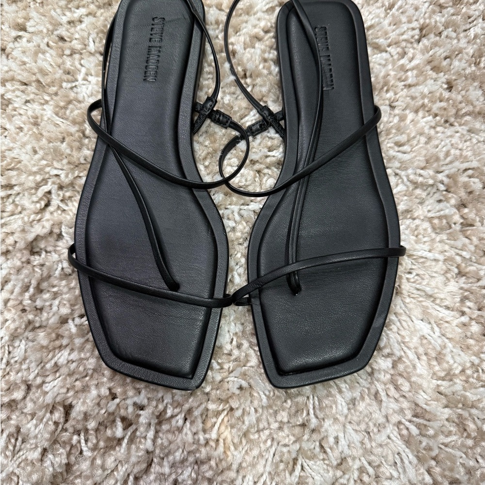 Steve Madden Black Strappy Sandals
